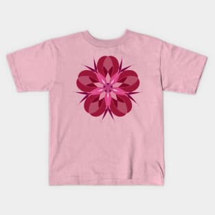 Geometric red Flower Kids T-Shirt